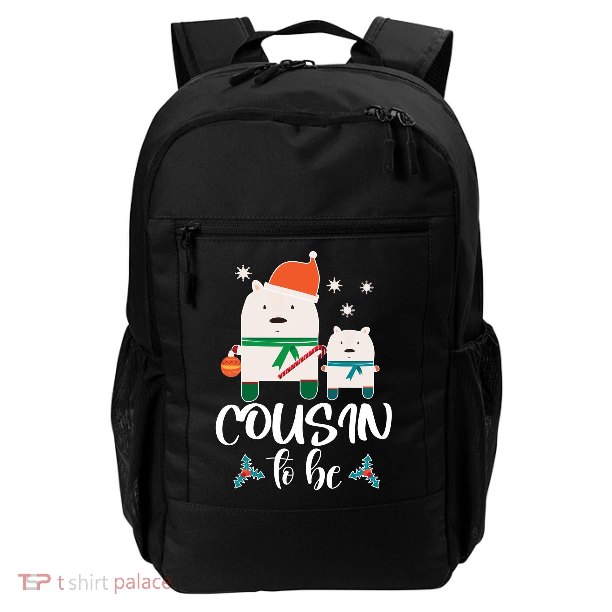 Cousin To Be Polar Bear Christmas Shower Cool Gift Backpack