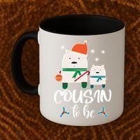 Cousin To Be Polar Bear Christmas Shower Cool Gift Coffee Mug thumb 2