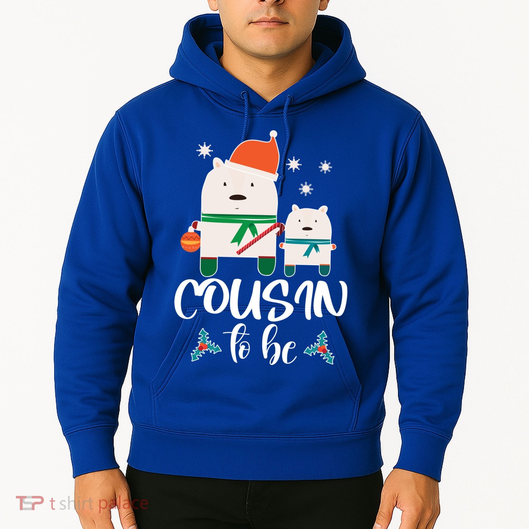Cousin To Be Polar Bear Christmas Shower Cool Gift Hoodie