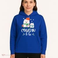 Cousin To Be Polar Bear Christmas Shower Cool Gift Hoodie thumb 5