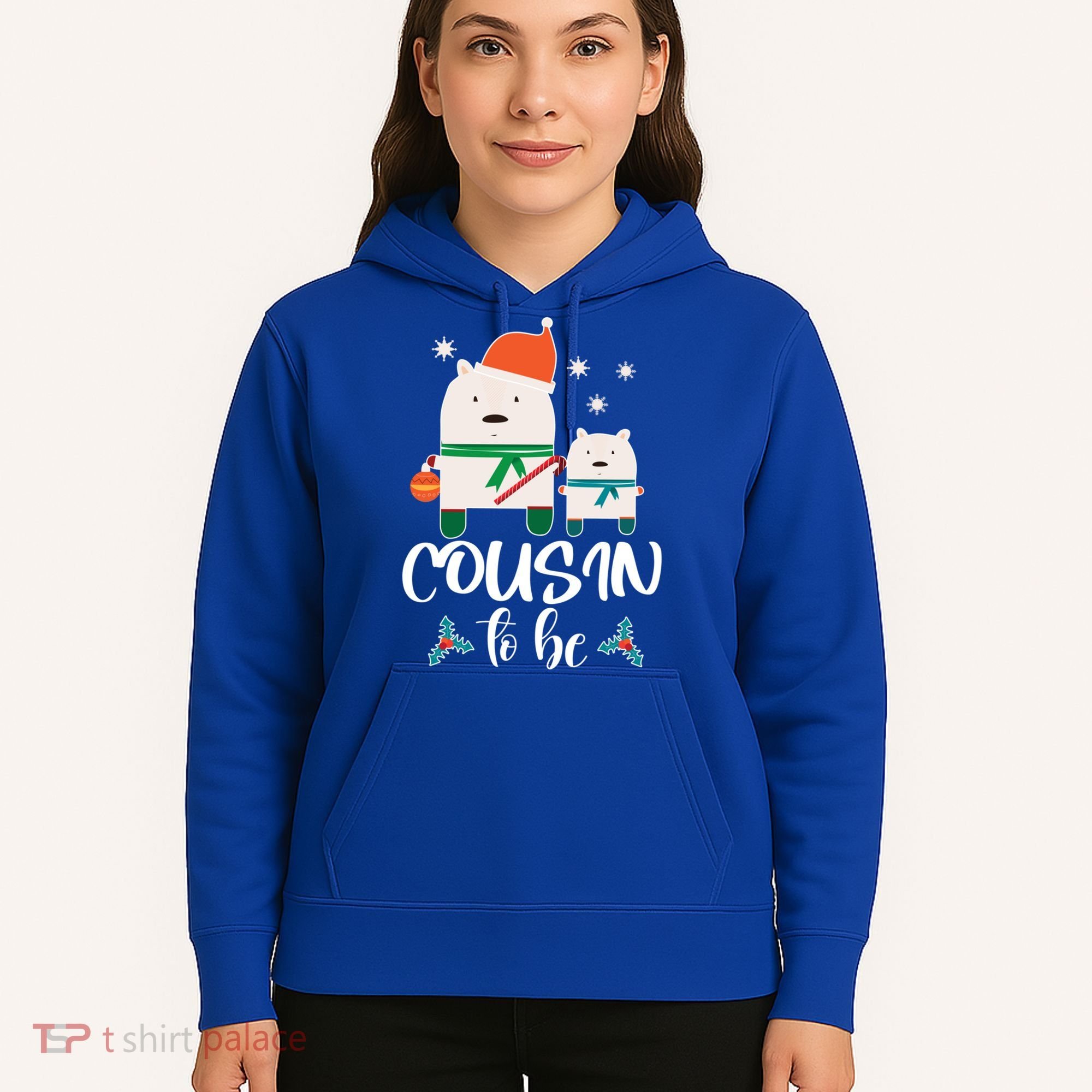 Cousin To Be Polar Bear Christmas Shower Cool Gift Hoodie