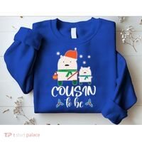 Cousin To Be Polar Bear Christmas Shower Cool Gift Sweatshirt thumb 2