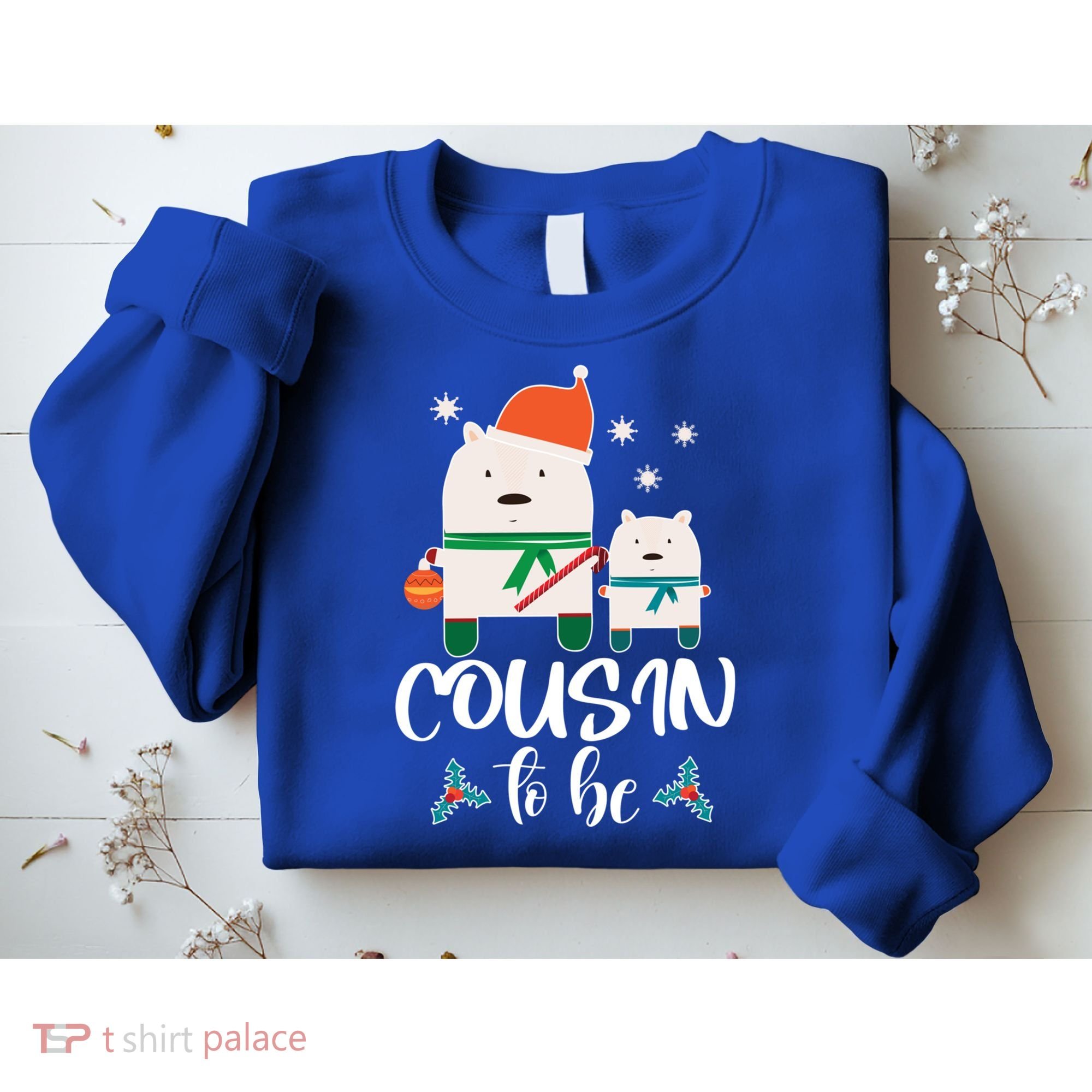 Cousin To Be Polar Bear Christmas Shower Cool Gift Sweatshirt