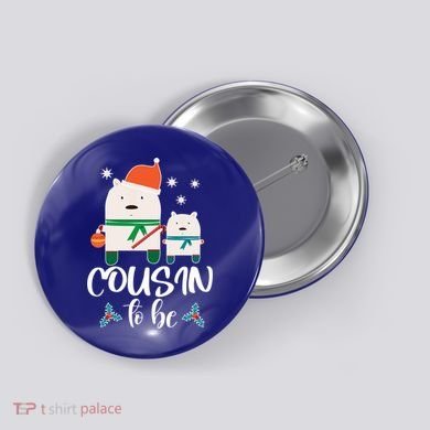 Cousin To Be Polar Bear Christmas Shower Cool Gift Button