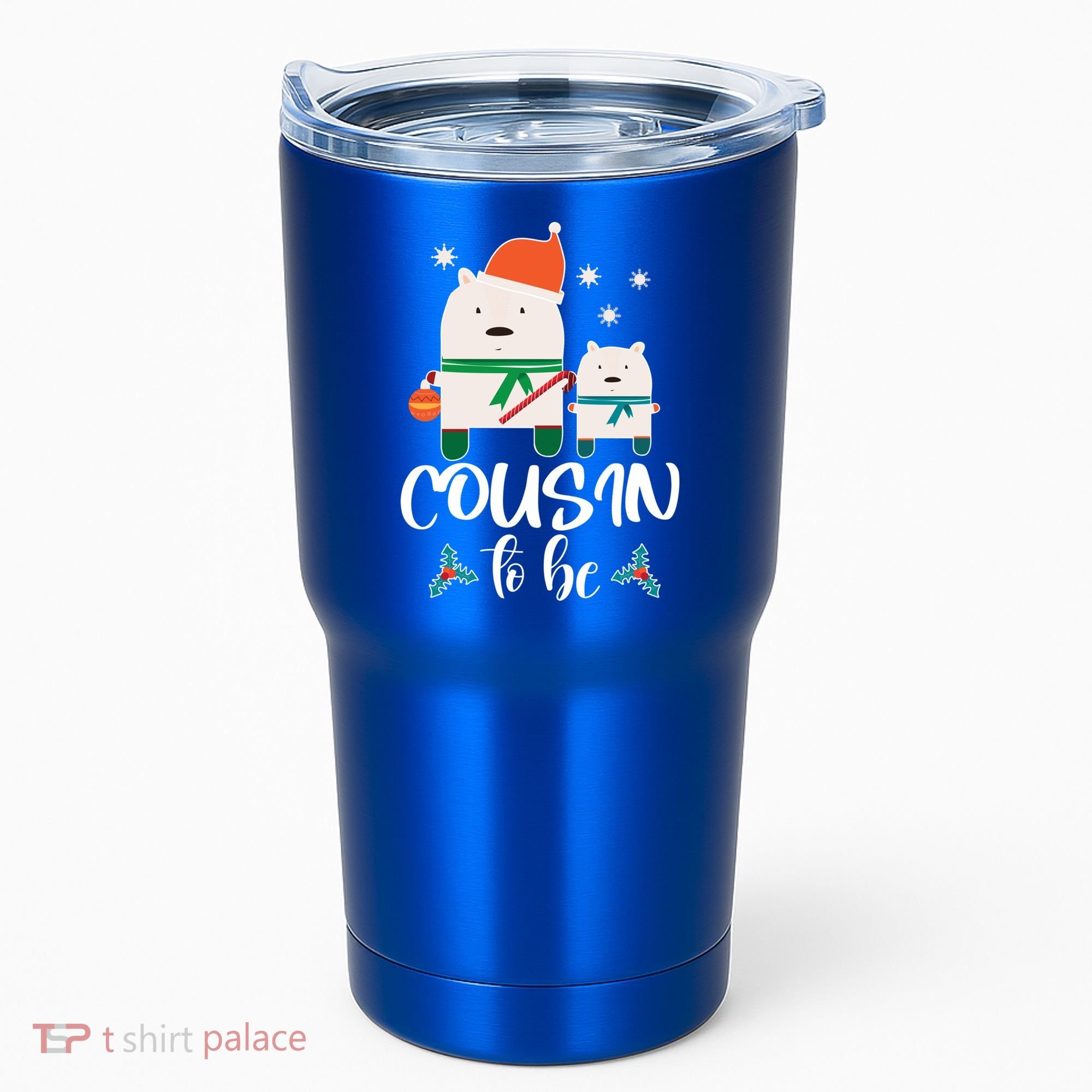 Cousin To Be Polar Bear Christmas Shower Cool Gift Tumbler