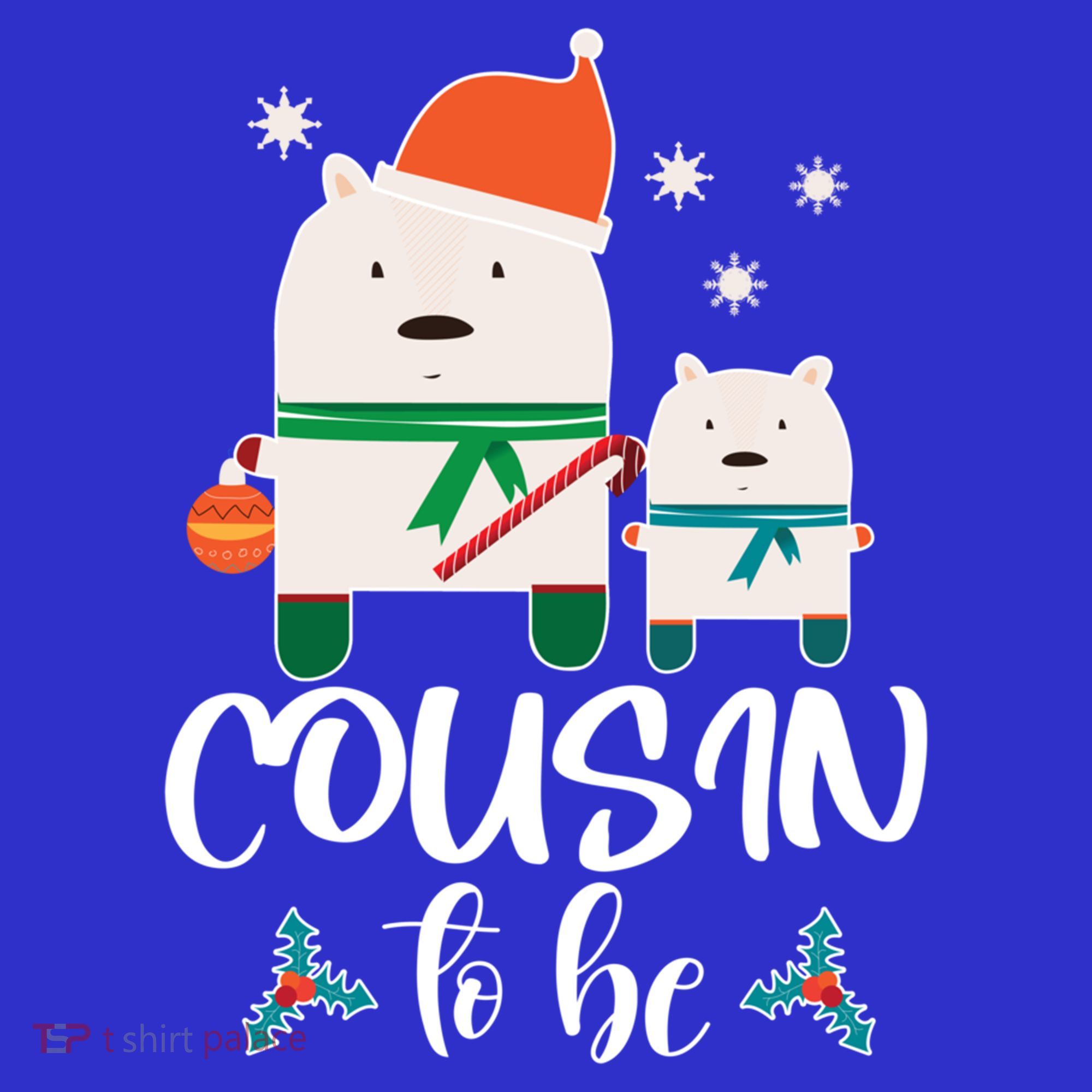 Cousin To Be Polar Bear Christmas Shower Cool Gift Women's Tank Top