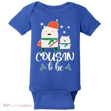 Cousin To Be Polar Bear Christmas Shower Cool Gift Baby Bodysuit