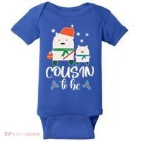 Cousin To Be Polar Bear Christmas Shower Cool Gift Baby Bodysuit thumb 0