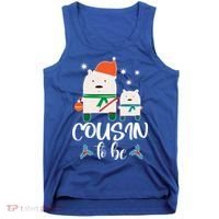 Cousin To Be Polar Bear Christmas Shower Cool Gift Tank Top thumb 0