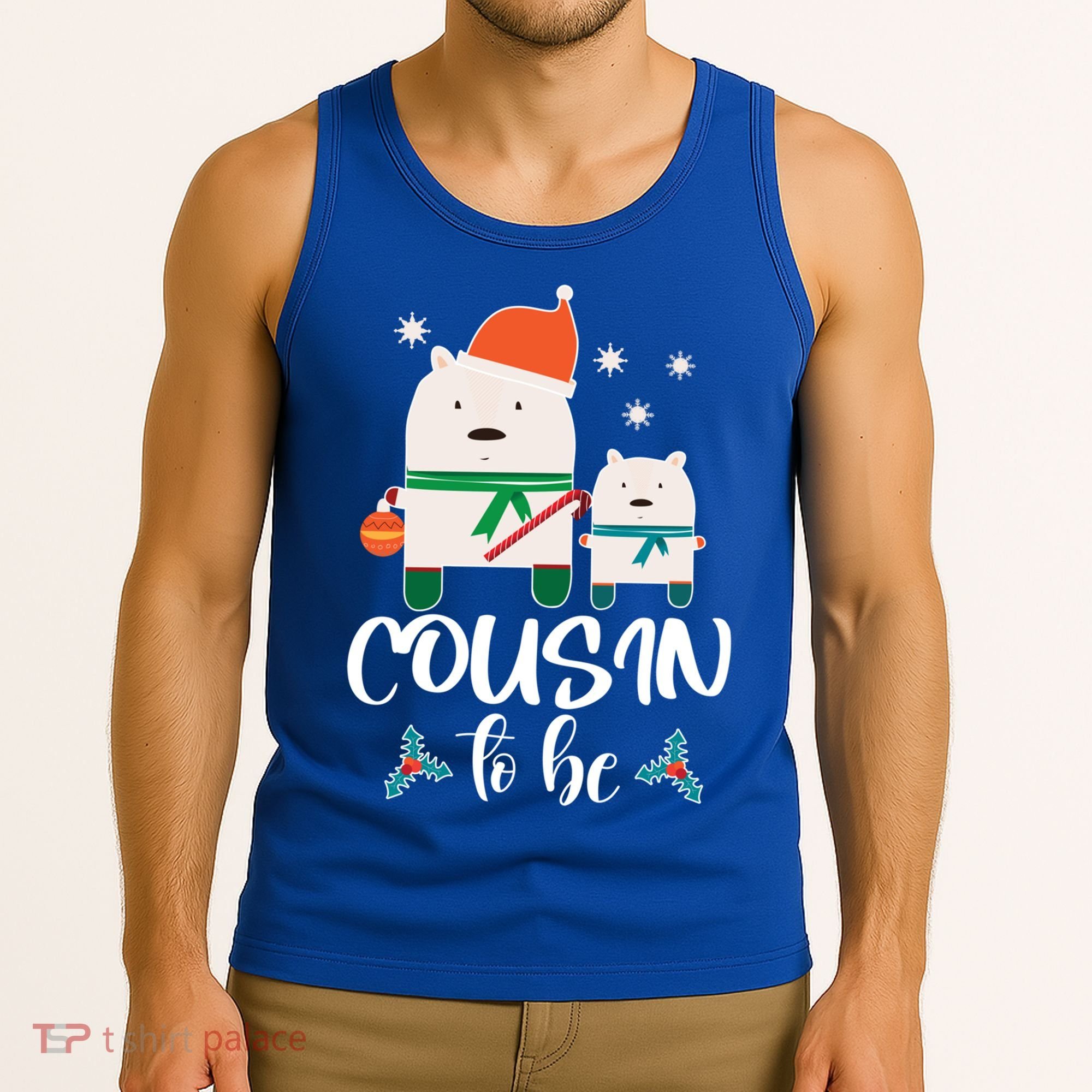 Cousin To Be Polar Bear Christmas Shower Cool Gift Tank Top