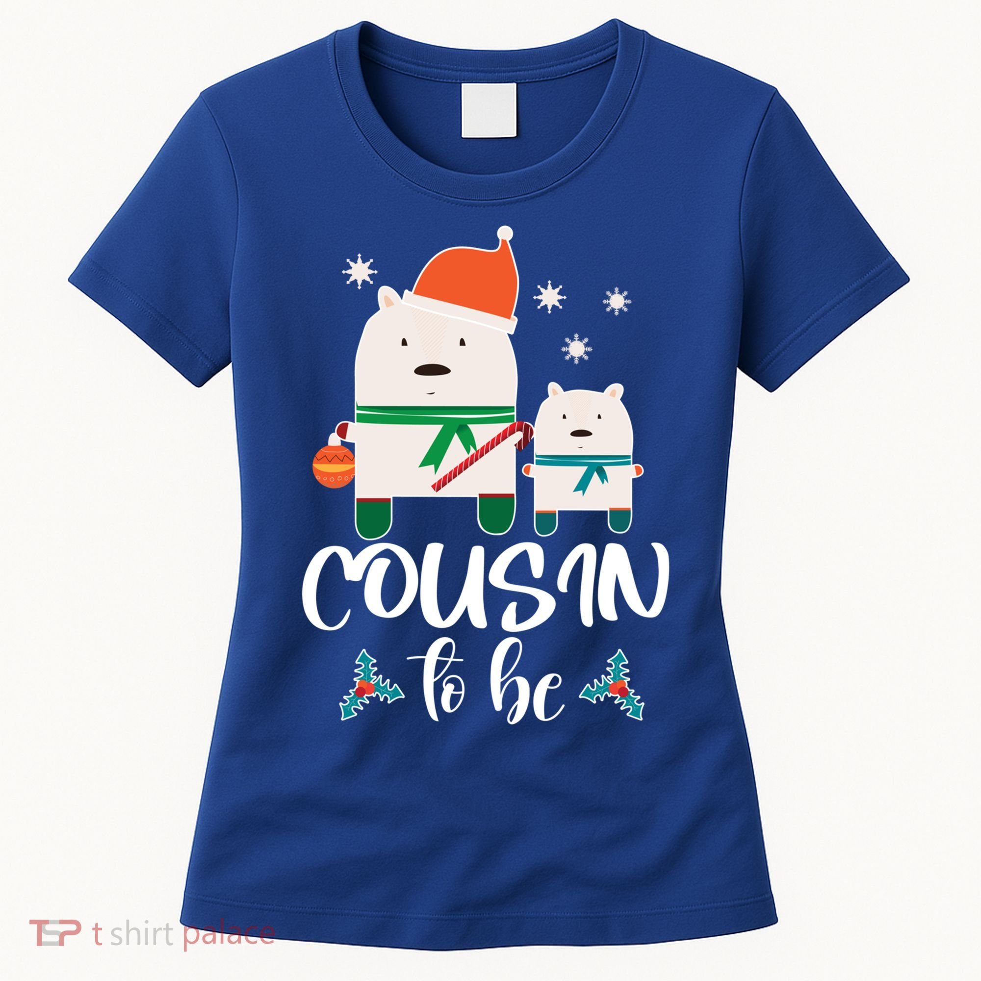 Cousin To Be Polar Bear Christmas Shower Cool Gift Women's T-Shirt