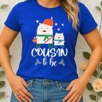 Cousin To Be Polar Bear Christmas Shower Cool Gift Women's T-Shirt thumb 2