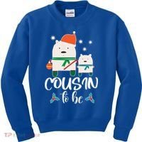 Cousin To Be Polar Bear Christmas Shower Cool Gift Kids Sweatshirt thumb 0