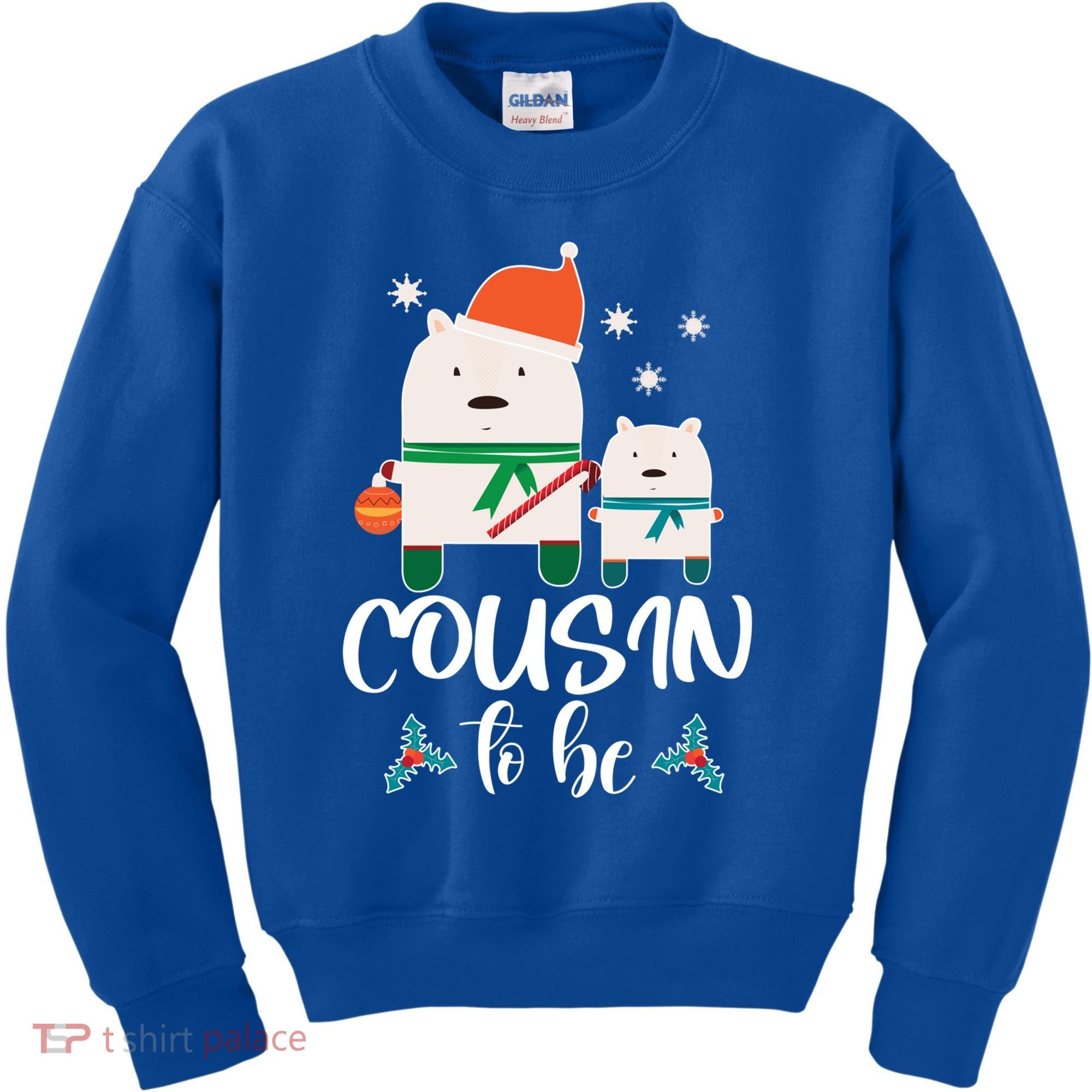 Cousin To Be Polar Bear Christmas Shower Cool Gift Kids Sweatshirt