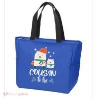 Cousin To Be Polar Bear Christmas Shower Cool Gift Tote Bag thumb 3