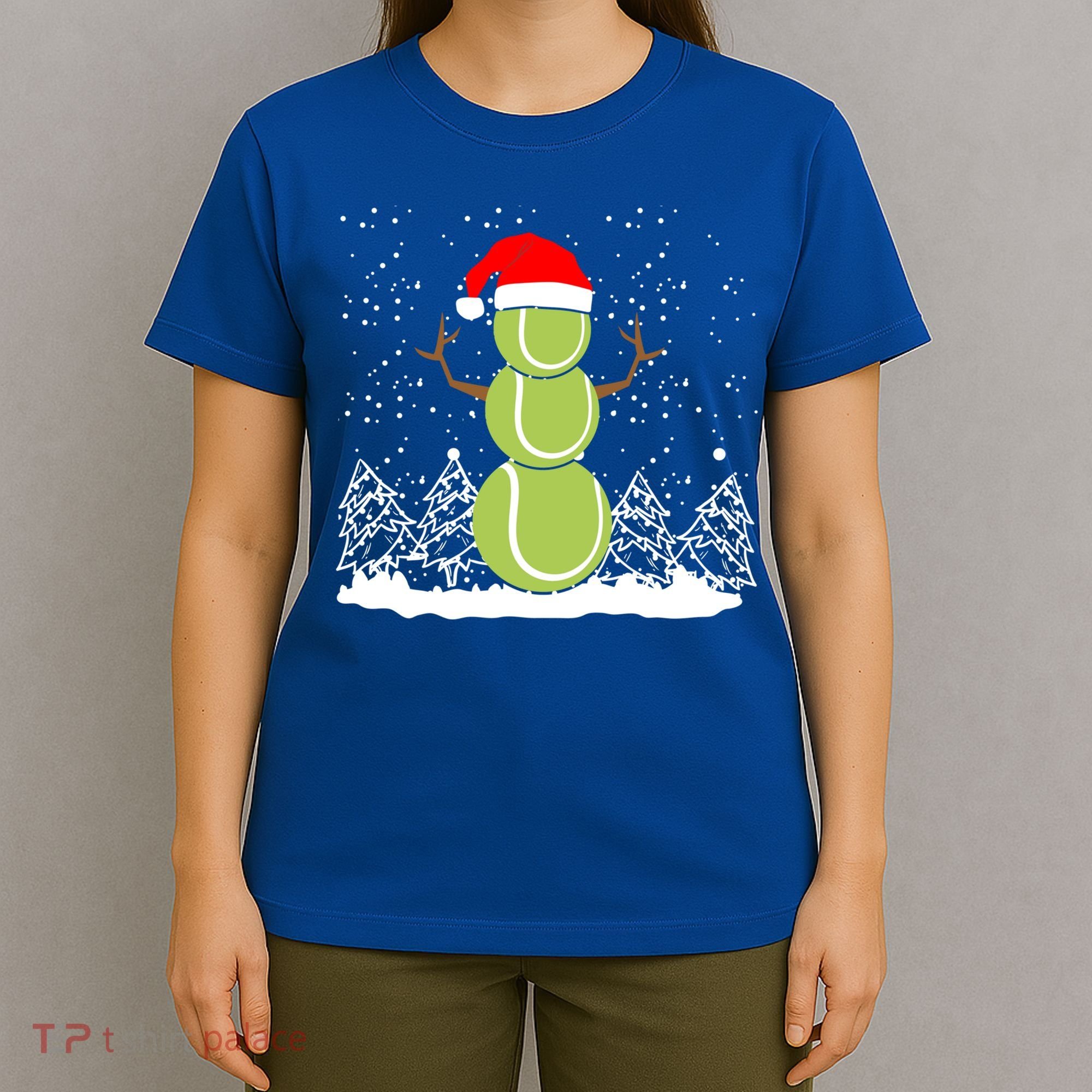 Christmas Tennis Balls Snow Xmas Sports Player Fanatic Cute Gift T-Shirt