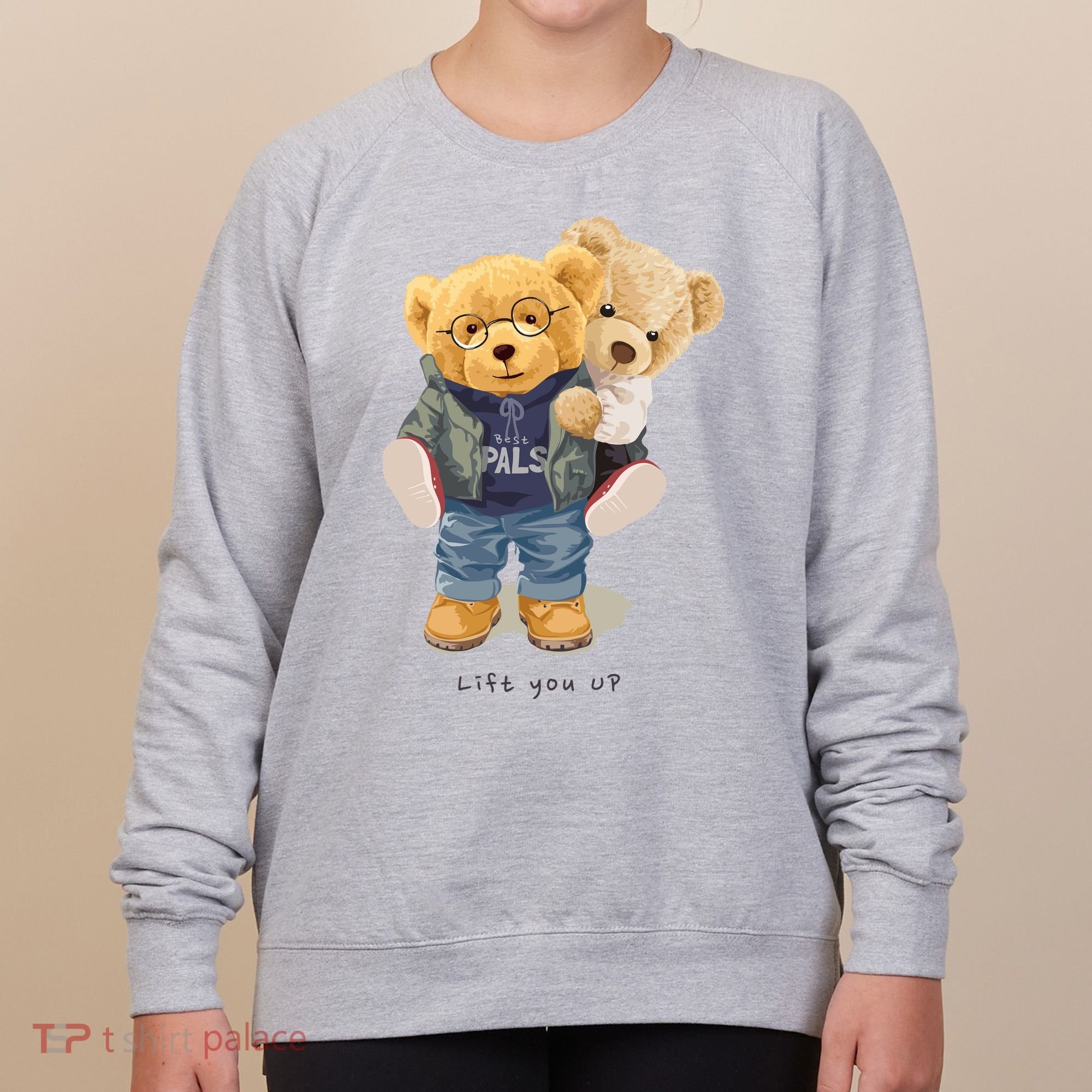 Cute Teddy Bear Lift You Up Women's Sweatshirt