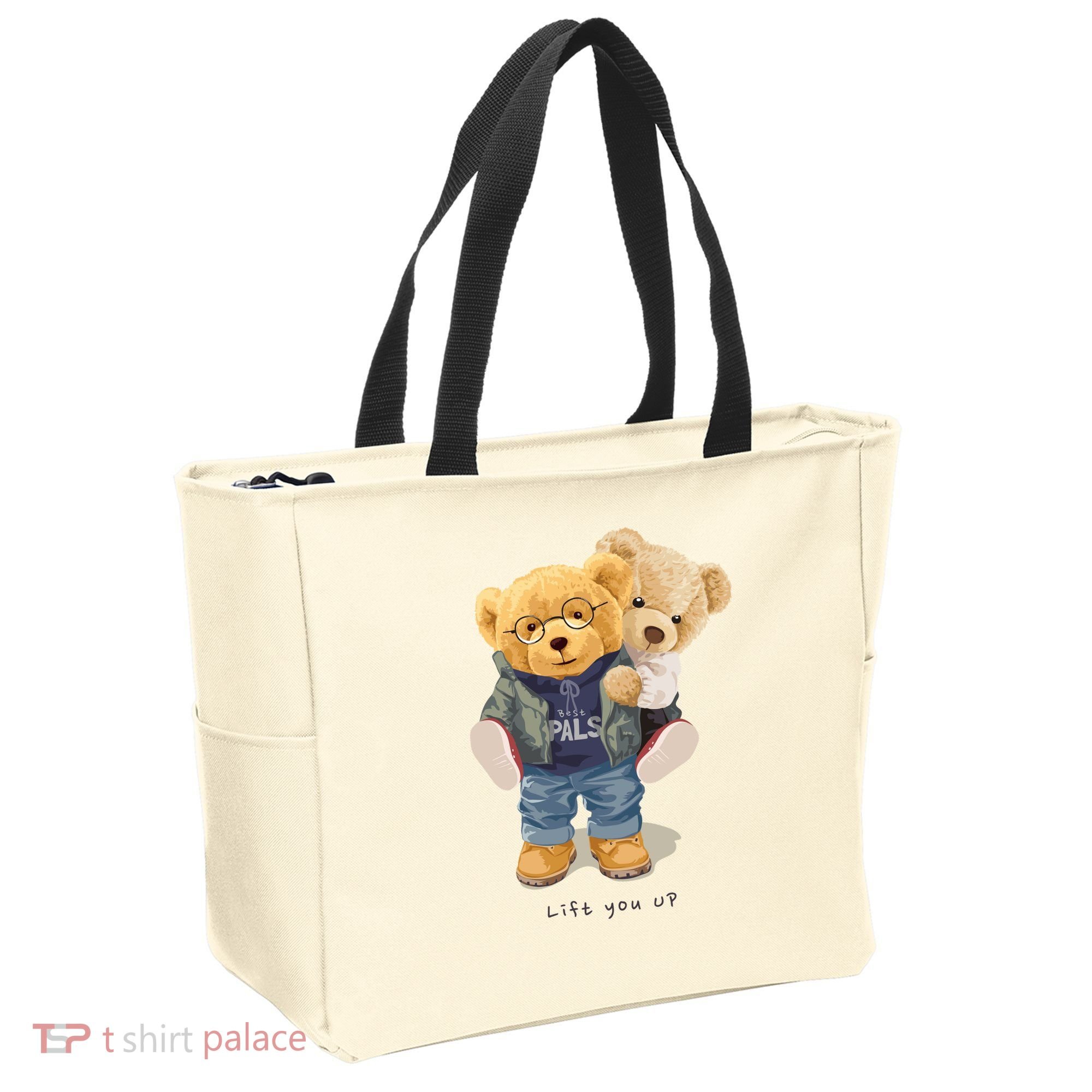 Cute Teddy Bear Lift You Up Tote Bag