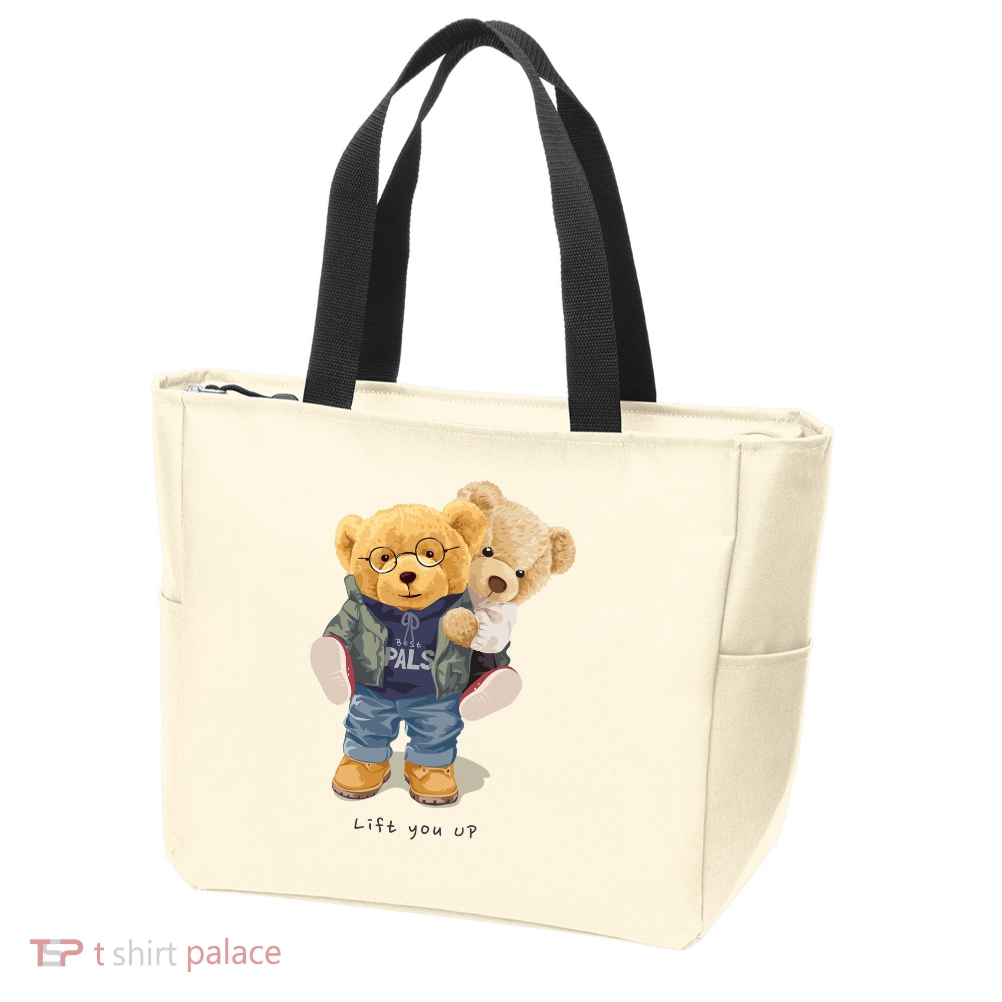 Cute Teddy Bear Lift You Up Tote Bag