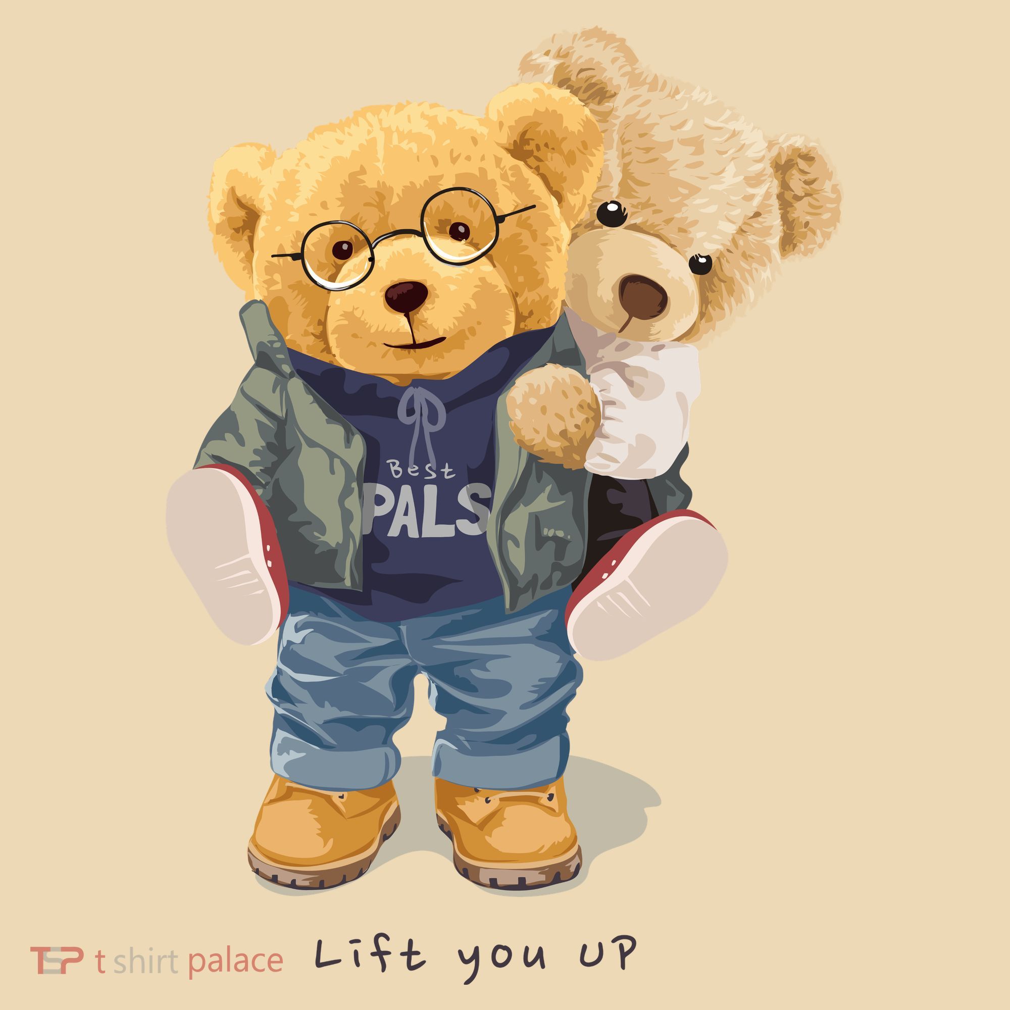 Cute Teddy Bear Lift You Up Tote Bag