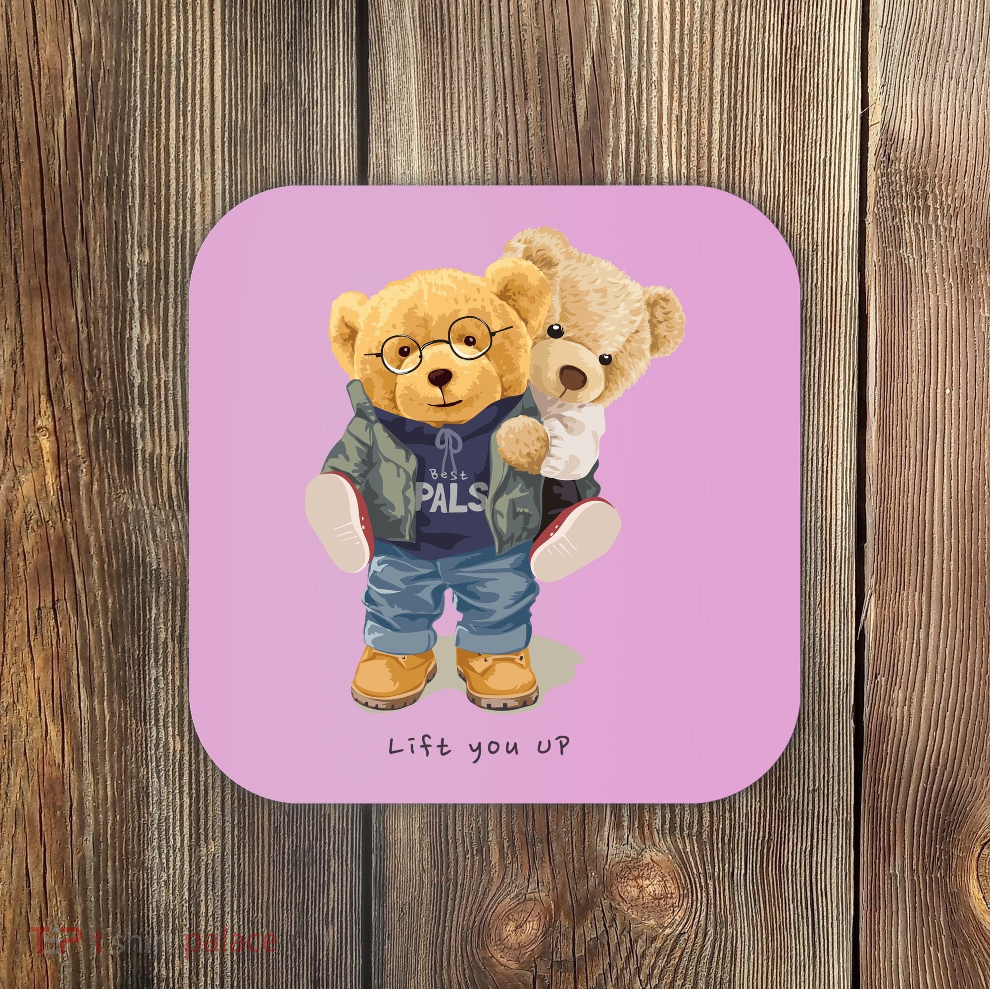 Cute Teddy Bear Lift You Up Coaster