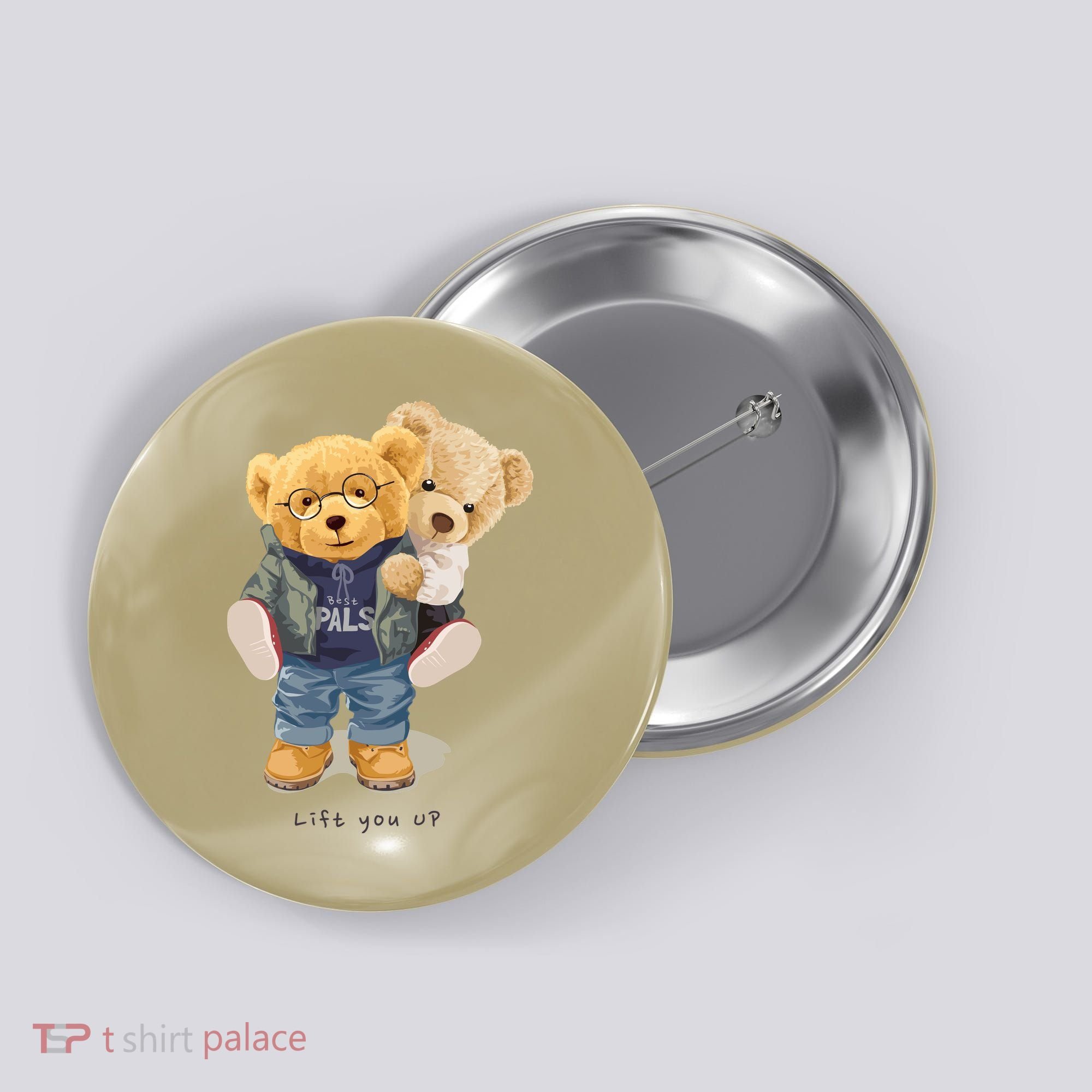Cute Teddy Bear Lift You Up Button
