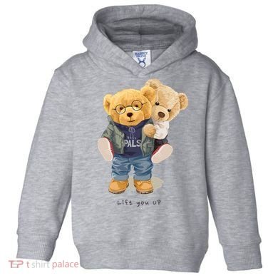 Cute Teddy Bear Lift You Up Toddler Hoodie