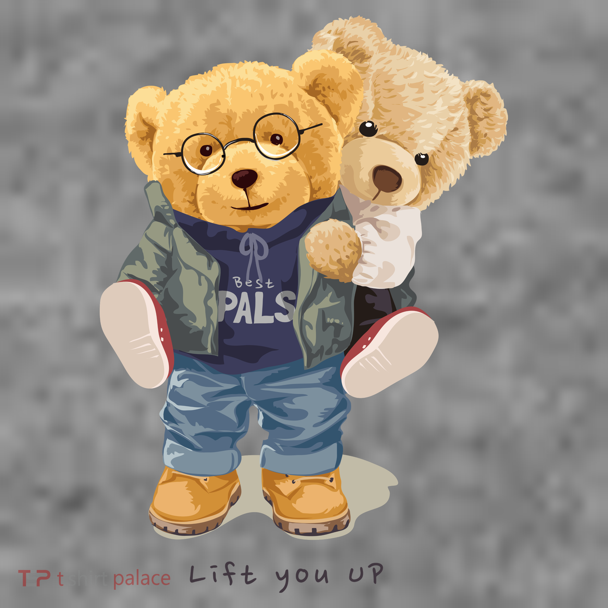 Cute Teddy Bear Lift You Up Toddler Hoodie