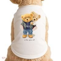 Cute Teddy Bear Lift You Up Doggie Tank thumb 0