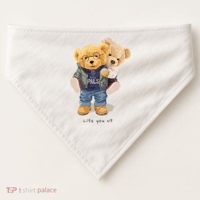 Cute Teddy Bear Lift You Up USA-Made Doggie Bandana