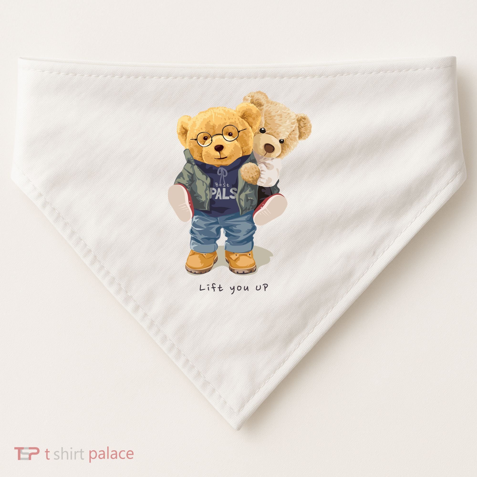 Cute Teddy Bear Lift You Up USA-Made Doggie Bandana