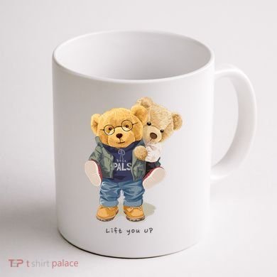 Cute Teddy Bear Lift You Up Coffee Mug back
