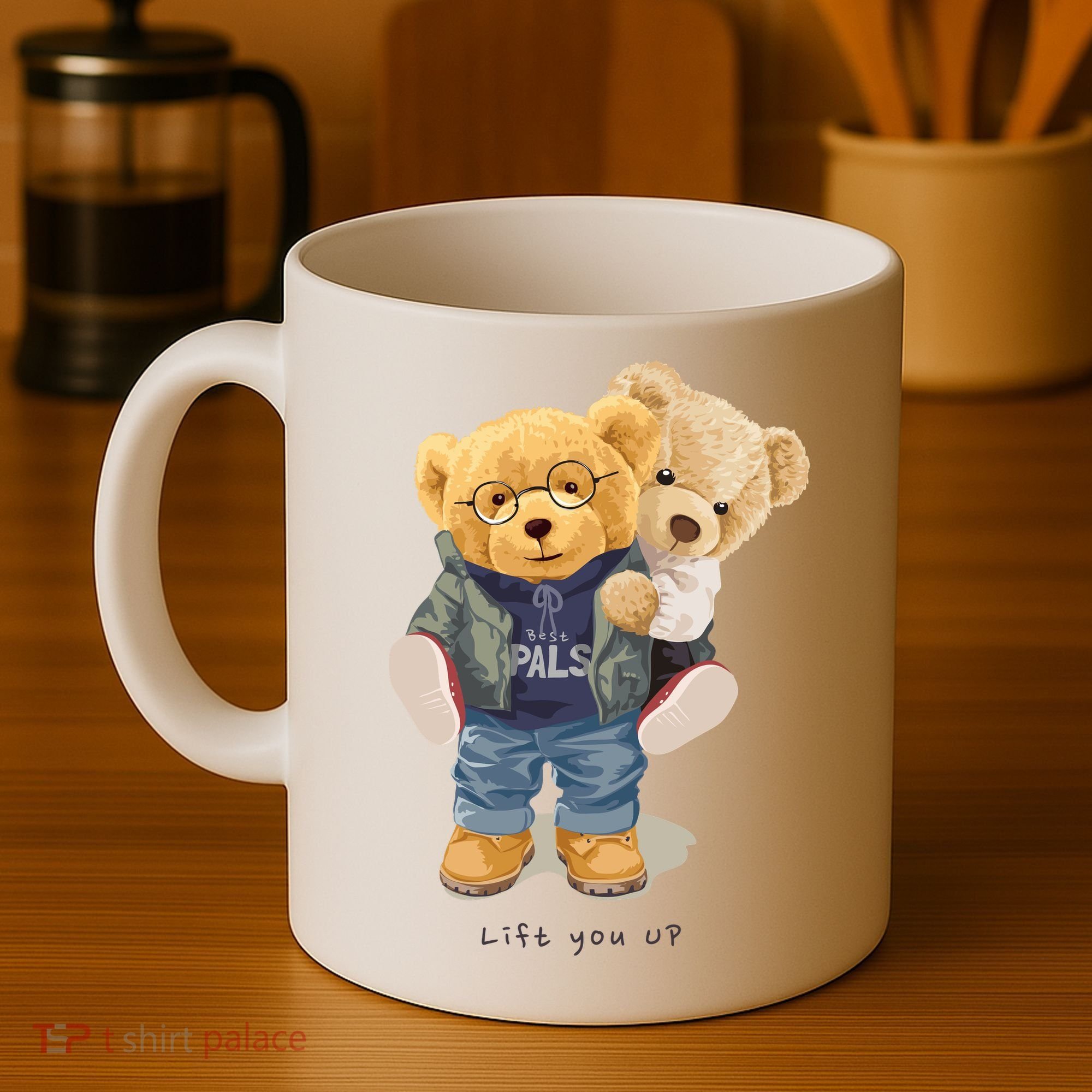 Cute Teddy Bear Lift You Up Coffee Mug