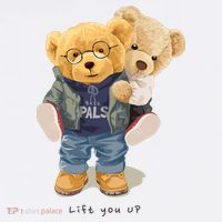 Cute Teddy Bear Lift You Up Women's Hoodie thumb 2