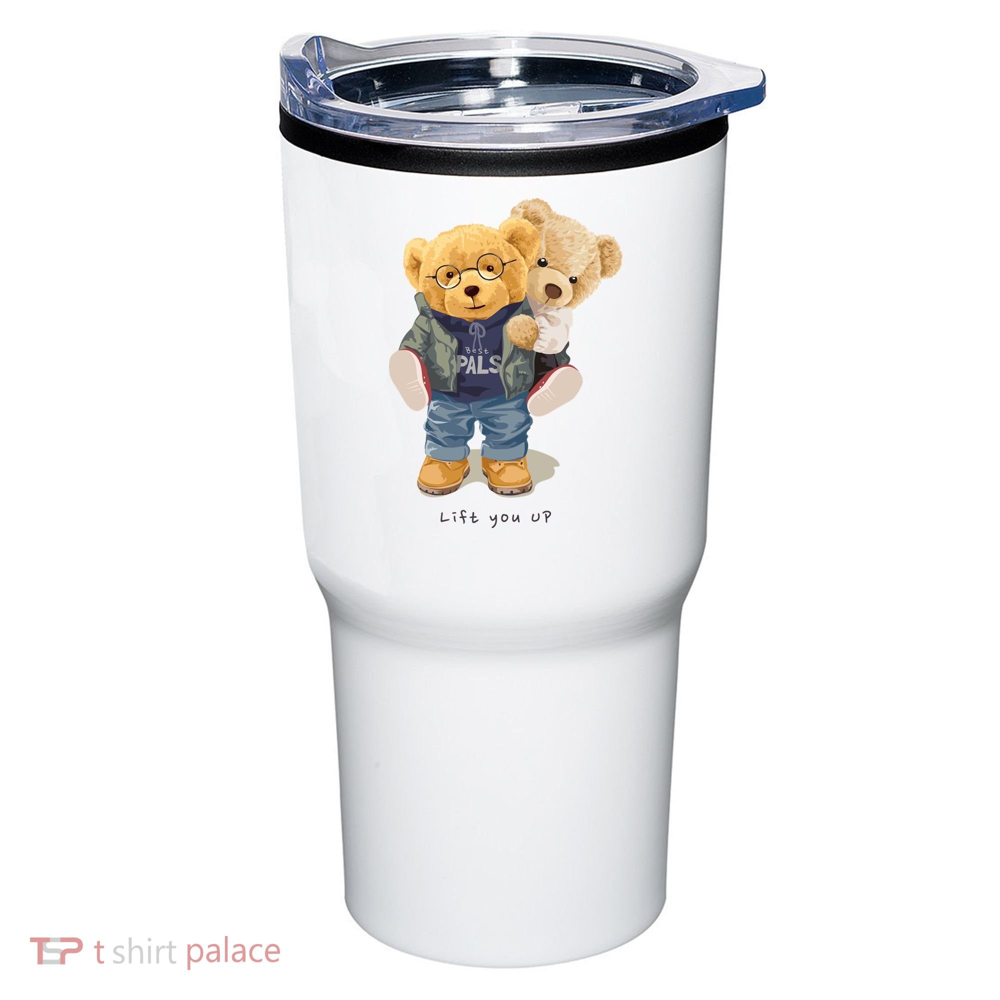 Cute Teddy Bear Lift You Up Tumbler