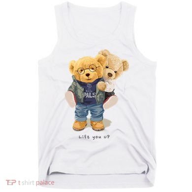 Cute Teddy Bear Lift You Up Tank Top