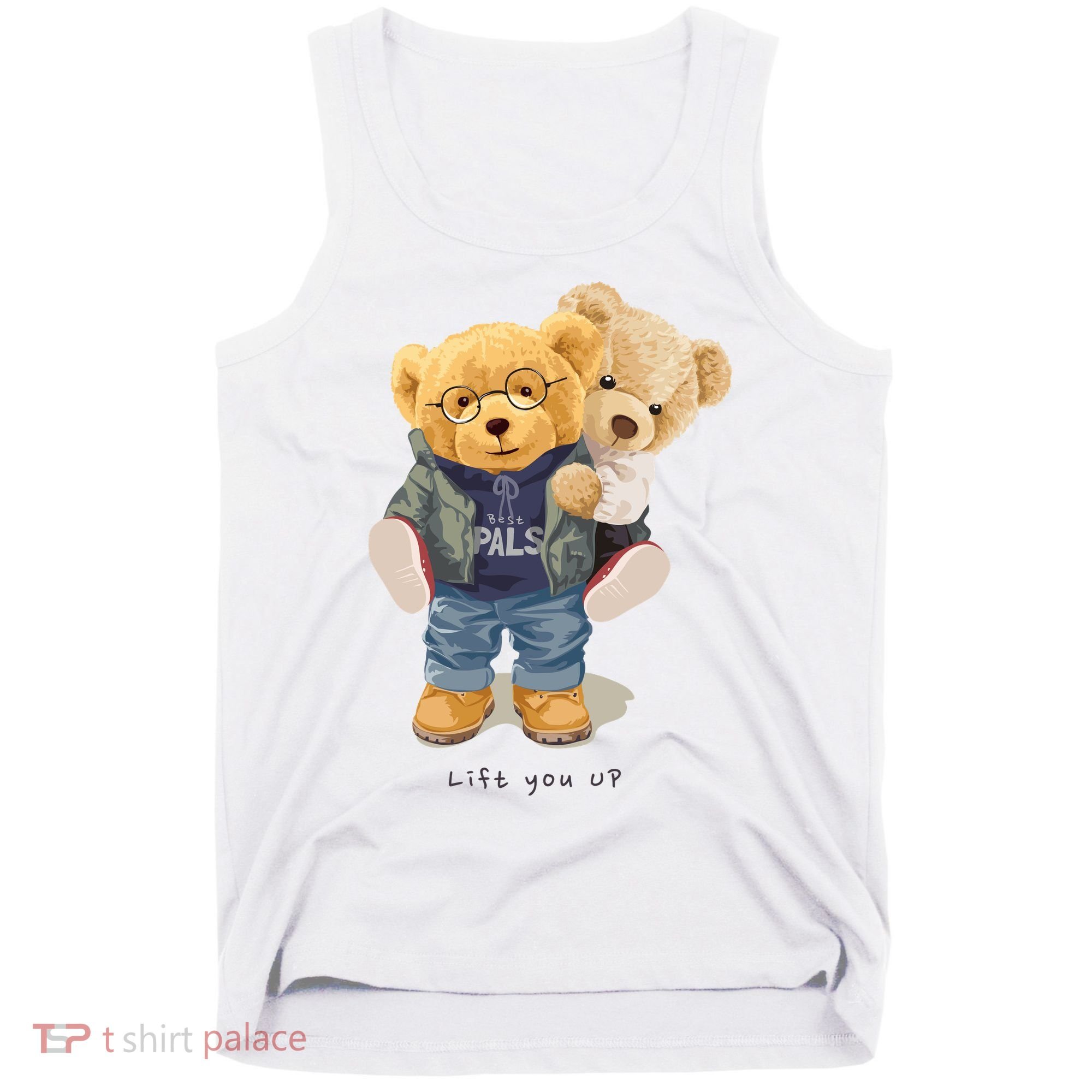 Cute Teddy Bear Lift You Up Tank Top