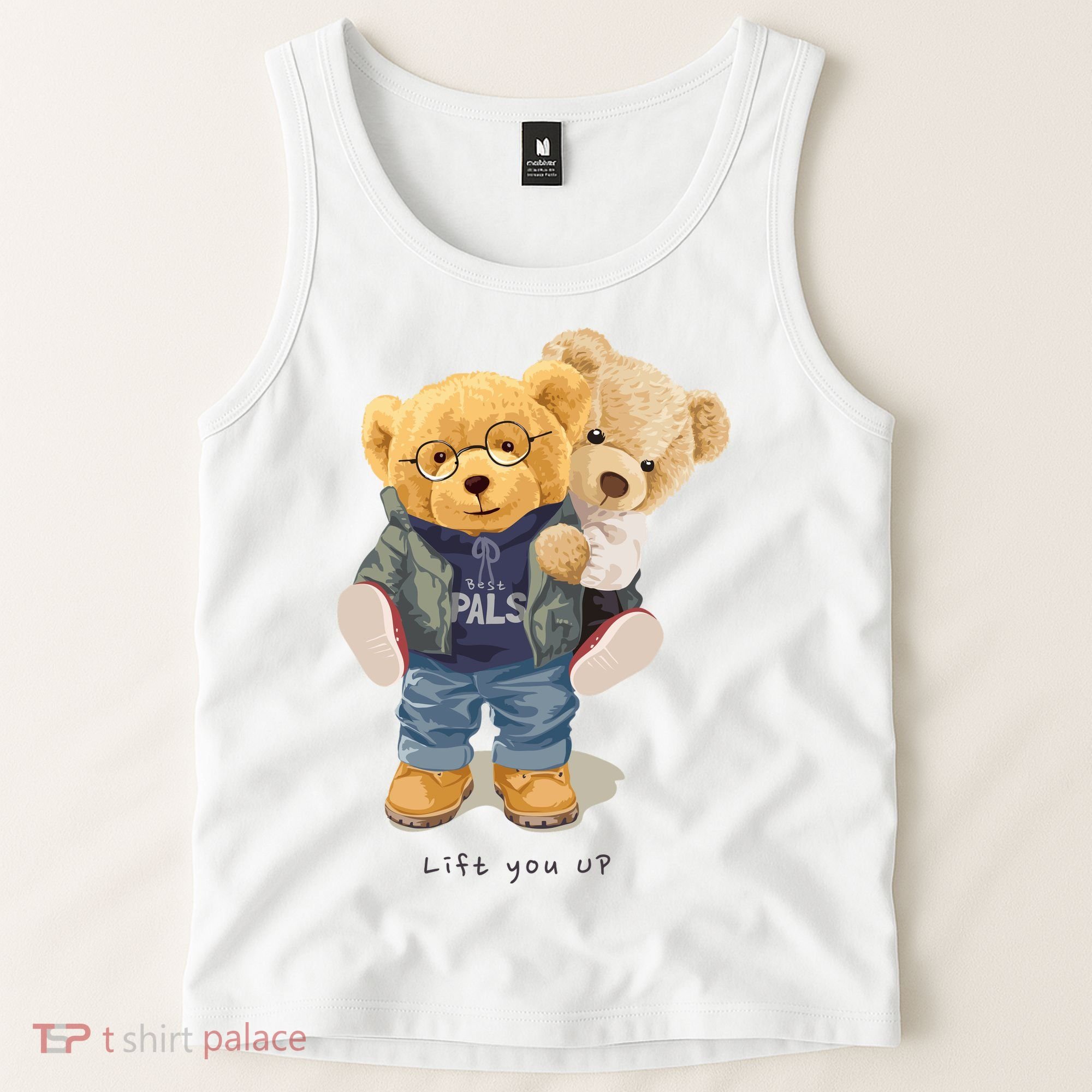 Cute Teddy Bear Lift You Up Tank Top