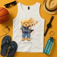 Cute Teddy Bear Lift You Up Tank Top thumb 4