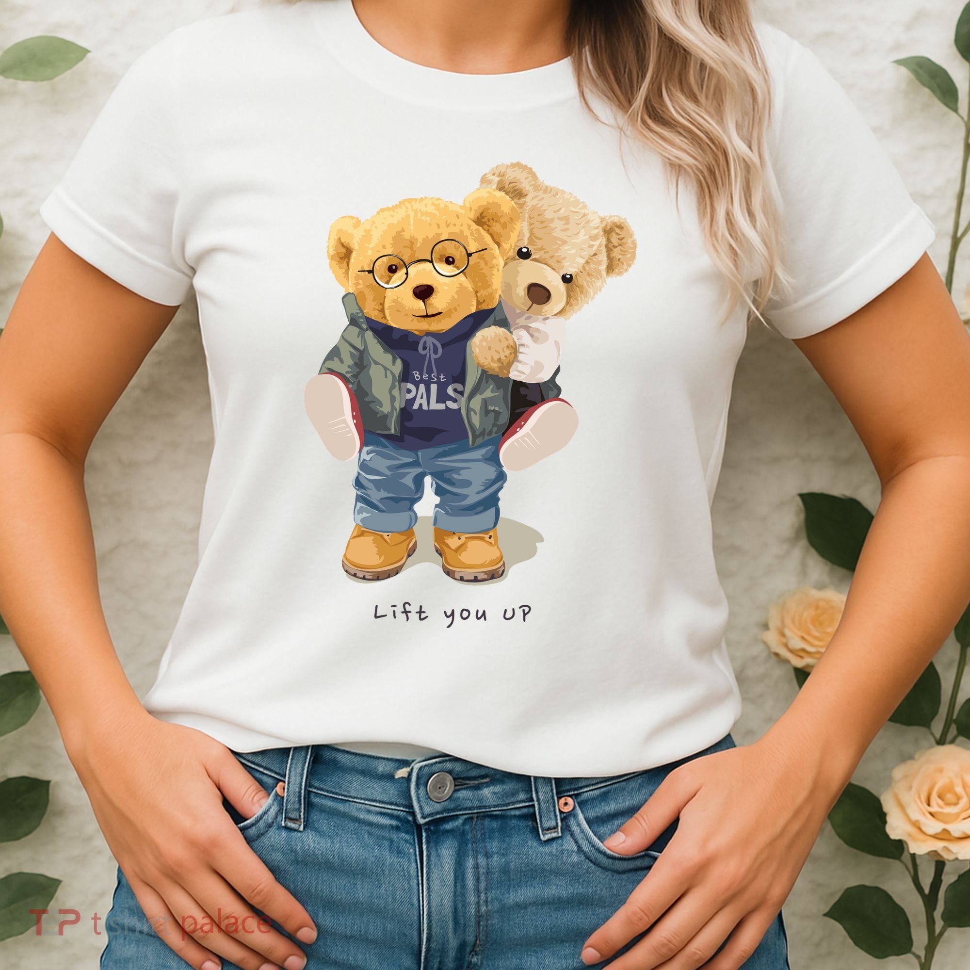 Cute Teddy Bear Lift You Up Women's T-Shirt