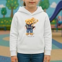 Cute Teddy Bear Lift You Up Kids Hoodie thumb 3