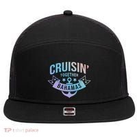 Cruisin Together Bahamas Gift 7 Panel Mesh Trucker Snapback Hat thumb 0