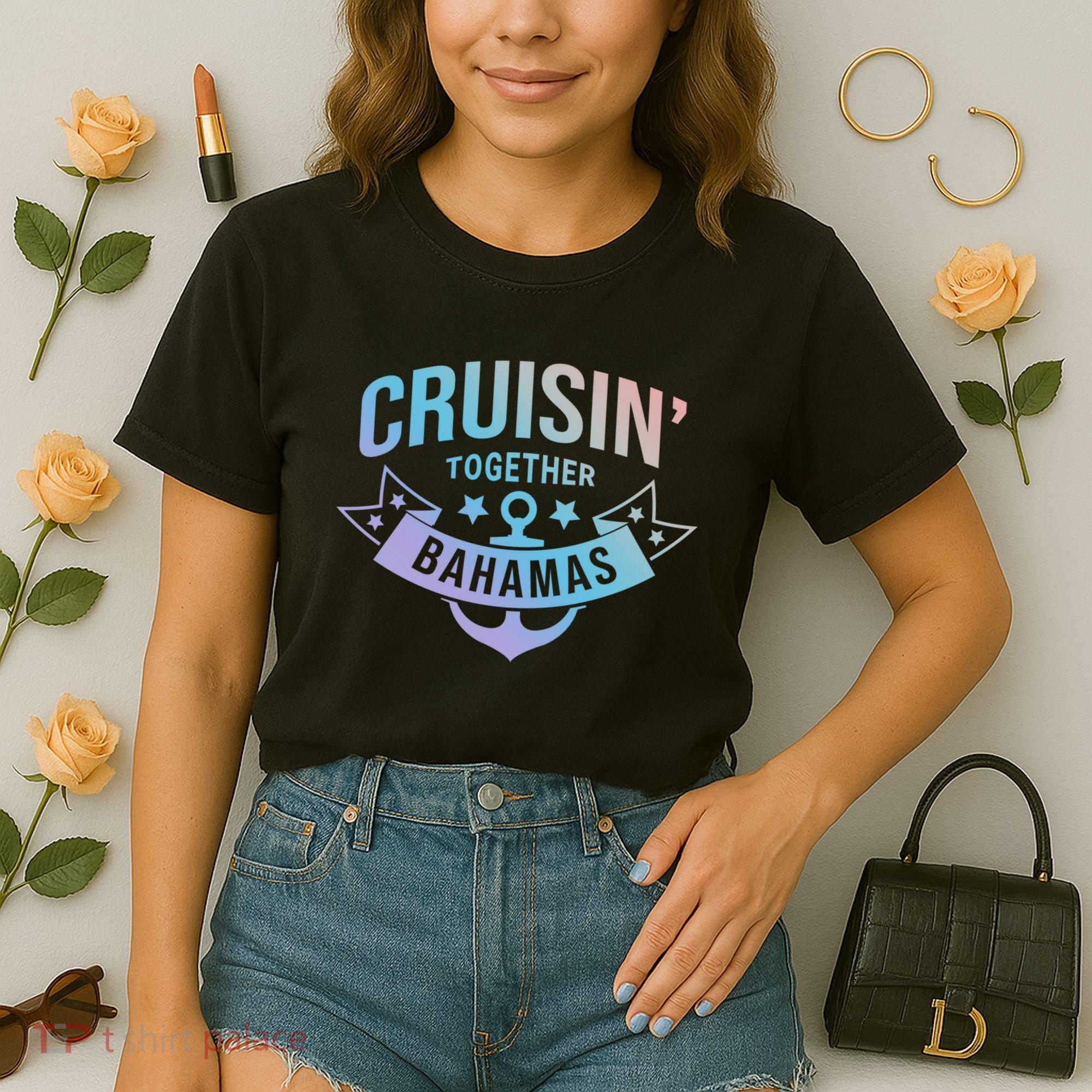 Cruisin Together Bahamas Gift Comfort Colors Boxy T-Shirt
