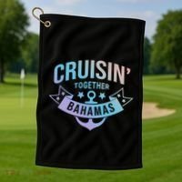 Cruisin Together Bahamas Gift Golf Towel thumb 1