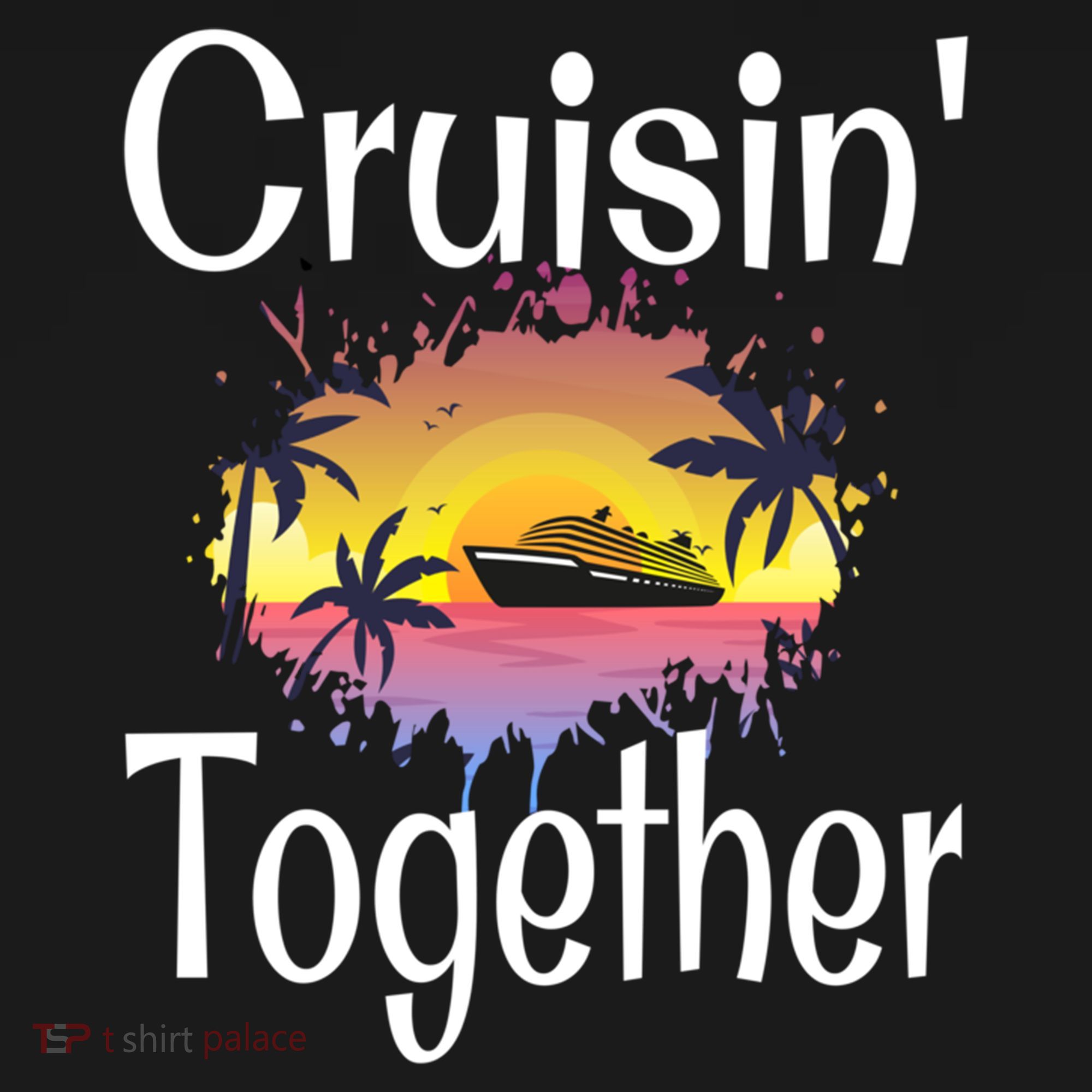Cruisin Together Cruise Ship Vacation Couple Anniversary Cute Gift Ornament