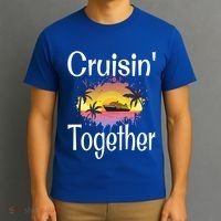 Cruisin Together Cruise Ship Vacation Couple Anniversary Cute Gift T-Shirt thumb 3