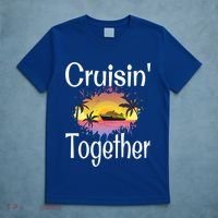 Cruisin Together Cruise Ship Vacation Couple Anniversary Cute Gift T-Shirt thumb 5