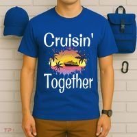 Cruisin Together Cruise Ship Vacation Couple Anniversary Cute Gift T-Shirt thumb 6