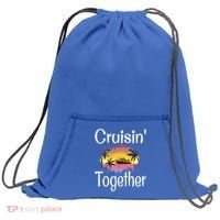 Cruisin Together Cruise Ship Vacation Couple Anniversary Cute Gift Sweatshirt Cinch Pack Bag thumb 0