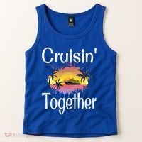 Cruisin Together Cruise Ship Vacation Couple Anniversary Cute Gift Tank Top thumb 2